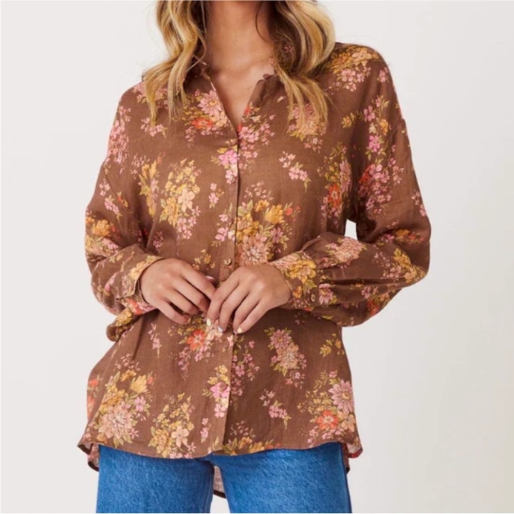 Spell Meadowland Linen Blouse M